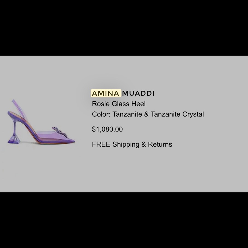 Amina Muaddi Purple Sculptural Heels